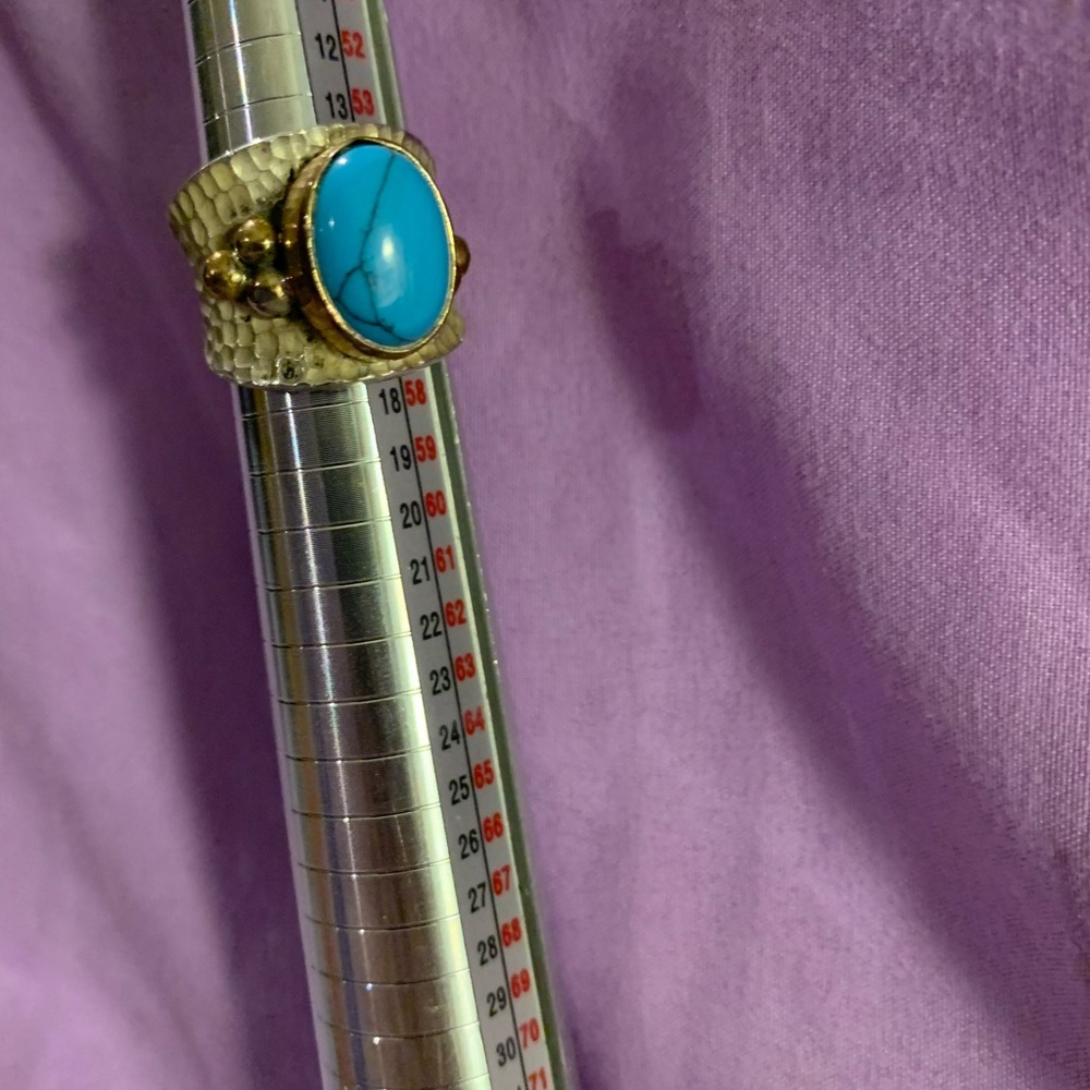 Sterling and turquoise ring size 7 1/2-